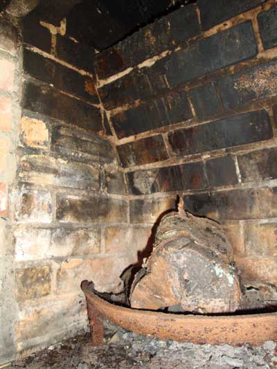 Existing Firebrick had to be removed to fit the stove.